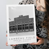 Lambeau Field Green Bay Packers Football Lovers Black And White Art Canvas Prints Wall Art Home Decor