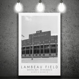 Lambeau Field Green Bay Packers Football Lovers Black And White Art Canvas Prints Wall Art Home Decor