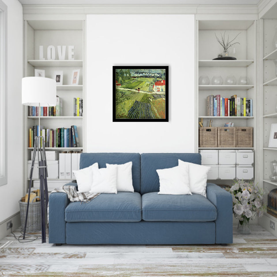 Landscape At Auvers After The Rain By Vincent Van GoghArt Print,Canvas Art,Frame Art,Plexiglass Cover