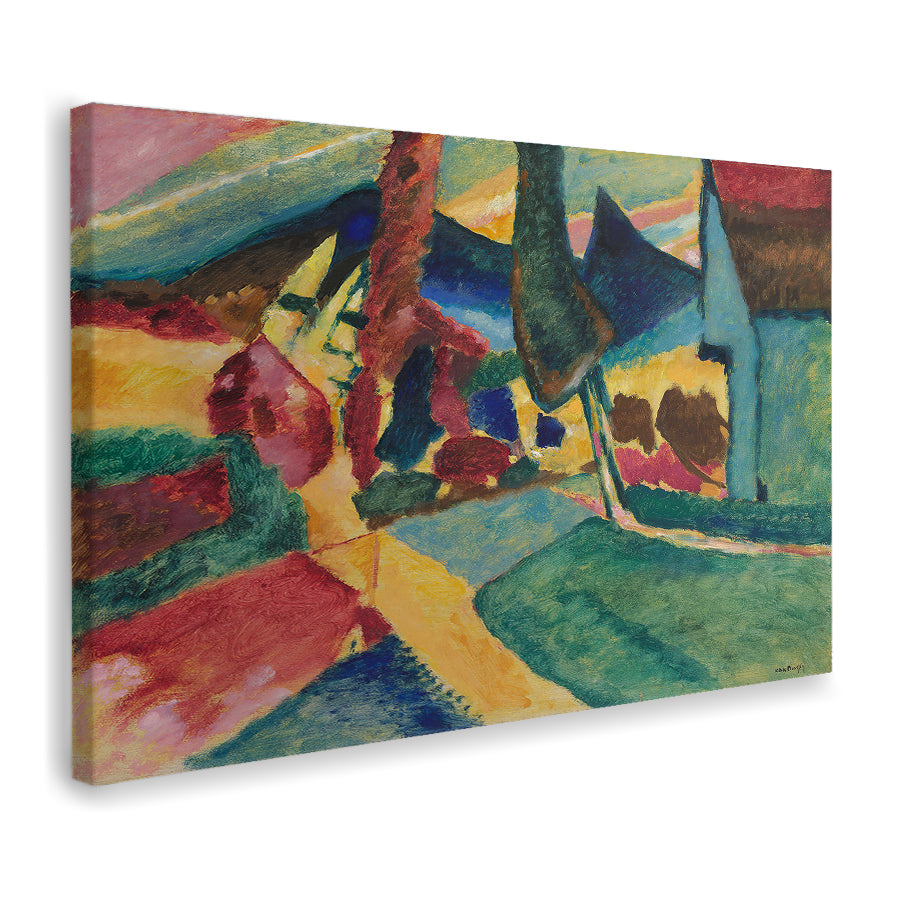 Landscape With Alamos By Vasily Kadinsky Canvas Wall Art - Canvas Prints, Prints for Sale, Canvas Painting, Canvas On Sale