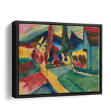 Landscape With Alamos By Vasily Kadinsky Framed Canvas Wall Art - Framed Prints, Canvas Prints, Prints for Sale, Canvas Painting