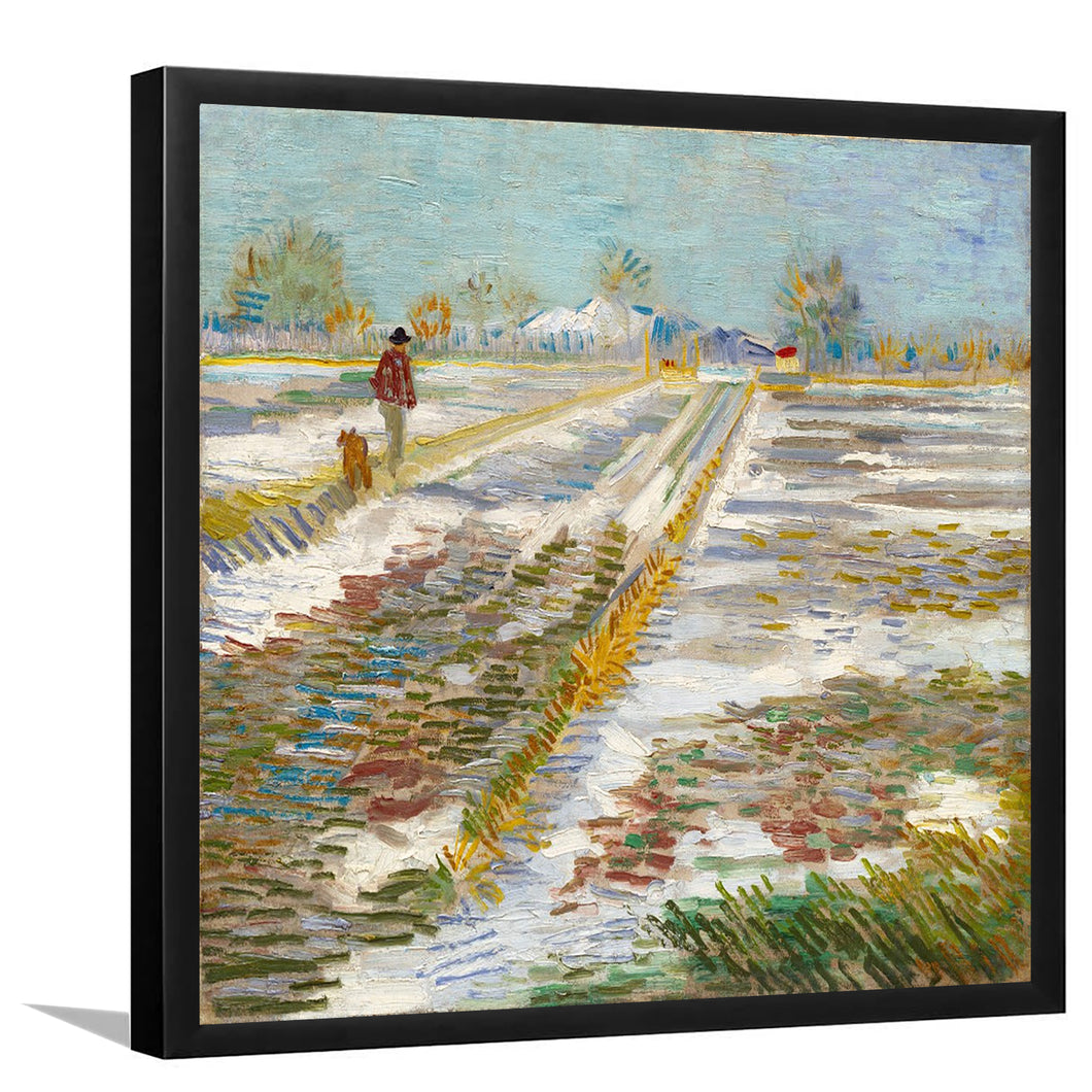 Landscape With Snow By Vincent Van GoghArt Print,Canvas Art,Frame Art,Plexiglass Cover