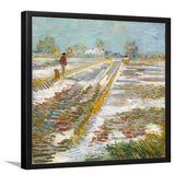 Landscape With Snow By Vincent Van GoghArt Print,Canvas Art,Frame Art,Plexiglass Cover