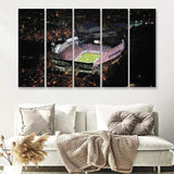 Lane Stadium, Virginia Tech Hokies Stadium 5 Pieces B Canvas Prints Wall Art - Painting Canvas,Multi Panel, Fan Gift