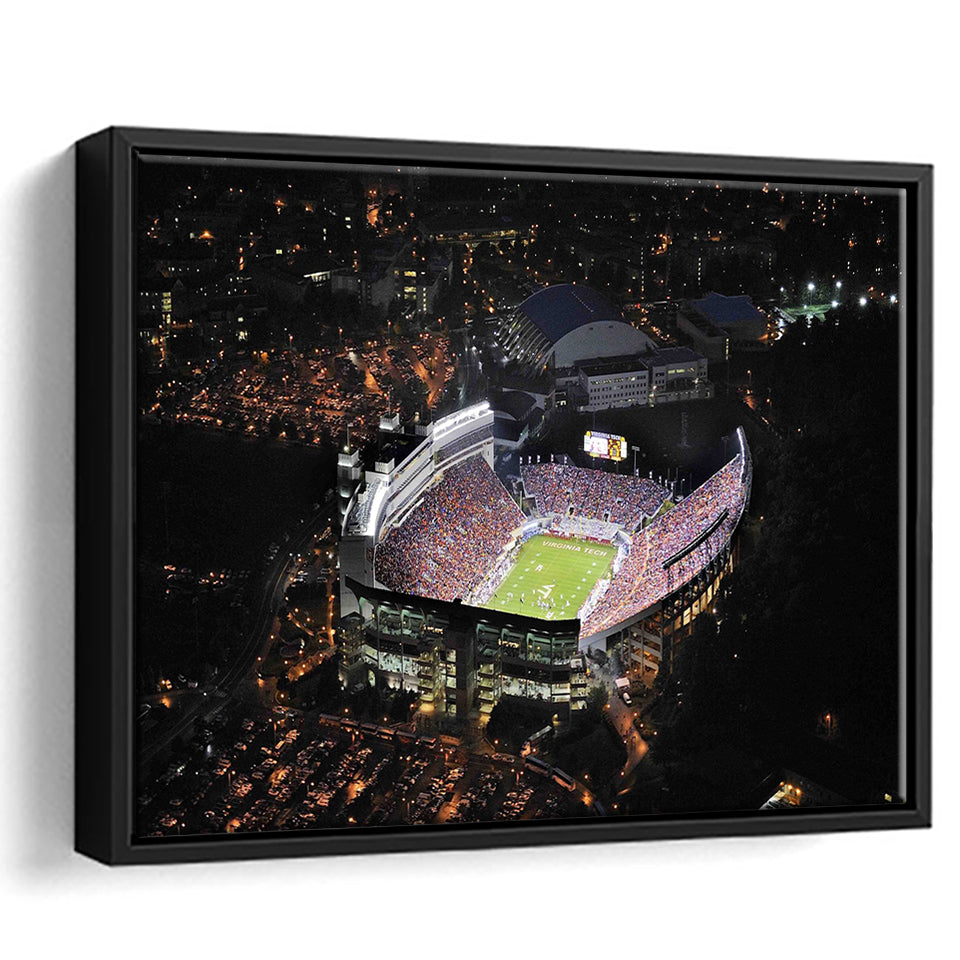 Lane Stadium, Virginia Tech Hokies Stadium Framed Canvas Prints Wall Art - Painting Canvas, Wall Decor,Floating Frame