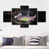 Lane Stadium, Virginia Tech Hokies Stadium 5 Pieces Canvas Prints Wall Art - Painting Canvas, Multi Panel, Fan Gift