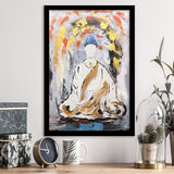 Large Abstract Buddha Oil Painting Framed Art Print Wall Decor - Painting Art, Framed Picture, Home Decor