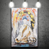 Large Abstract Buddha Oil Painting Canvas Prints Wall Art - Painting Canvas, Wall Decor, Home Decor