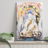 Large Abstract Buddha Oil Painting Canvas Prints Wall Art - Painting Canvas, Wall Decor, Home Decor