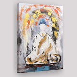 Large Abstract Buddha Oil Painting Canvas Prints Wall Art - Painting Canvas, Wall Decor, Home Decor