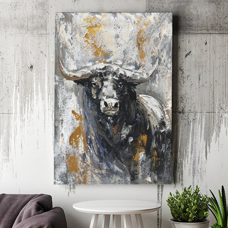 Large Abstract Cow Painting Canvas Prints Wall Art - Painting Canvas, Wall Decor, Home Decor