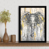 Large Abstract Elephant Painting Modern Abstract Elephant Framed Canvas Prints Wall Art - Painting Canvas, Framed Picture, Home Art Decor