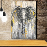 Large Abstract Elephant Painting Modern Abstract Elephant Canvas Prints Wall Art - Painting Canvas, Wall Decor, Home Decor