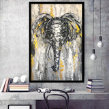 Large Abstract Elephant Painting Modern Abstract Elephant Framed Art Print Wall Decor - Painting Art, Framed Picture, Home Decor