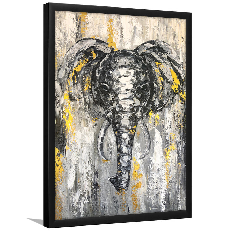 Large Abstract Elephant Painting Modern Abstract Elephant Framed Art Print Wall Decor - Painting Art, Framed Picture, Home Decor