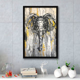 Large Abstract Elephant Painting Modern Abstract Elephant Framed Canvas Prints Wall Art - Painting Canvas, Framed Picture, Home Art Decor