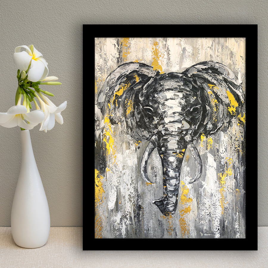Large Abstract Elephant Painting Modern Abstract Elephant Framed Art Print Wall Decor - Painting Art, Framed Picture, Home Decor