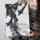 Large Black And White Painting On Canvas Canvas Prints Wall Art - Painting Canvas, Wall Decor, Home Decor