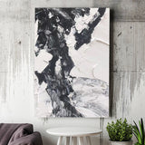 Large Black And White Painting On Canvas Canvas Prints Wall Art - Painting Canvas, Wall Decor, Home Decor