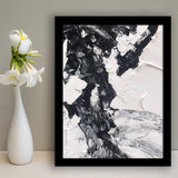 Large Black And White Painting On Framed Art Print Wall Decor - Painting Art, Framed Picture, Home Decor