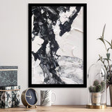 Large Black And White Painting On Framed Art Print Wall Decor - Painting Art, Framed Picture, Home Decor