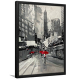 Large City Abstract Painting Art New York Painting Cityscape Framed Art Print Wall Decor - Painting Art, Framed Picture, Home Decor