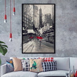 Large City Abstract Painting Art New York Painting Cityscape Framed Art Print Wall Decor - Painting Art, Framed Picture, Home Decor