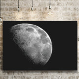 Large Moon Canvas Art, Black and White Moon Photo Canvas Prints Wall Art Home Decor - Painting Canvas, Ready to hang