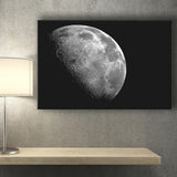 Large Moon Canvas Art, Black and White Moon Photo Canvas Prints Wall Art Home Decor - Painting Canvas, Ready to hang