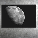 Large Moon Canvas Art, Black and White Moon Photo Canvas Prints Wall Art Home Decor - Painting Canvas, Ready to hang