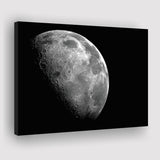 Large Moon Canvas Art, Black and White Moon Photo Canvas Prints Wall Art Home Decor - Painting Canvas, Ready to hang