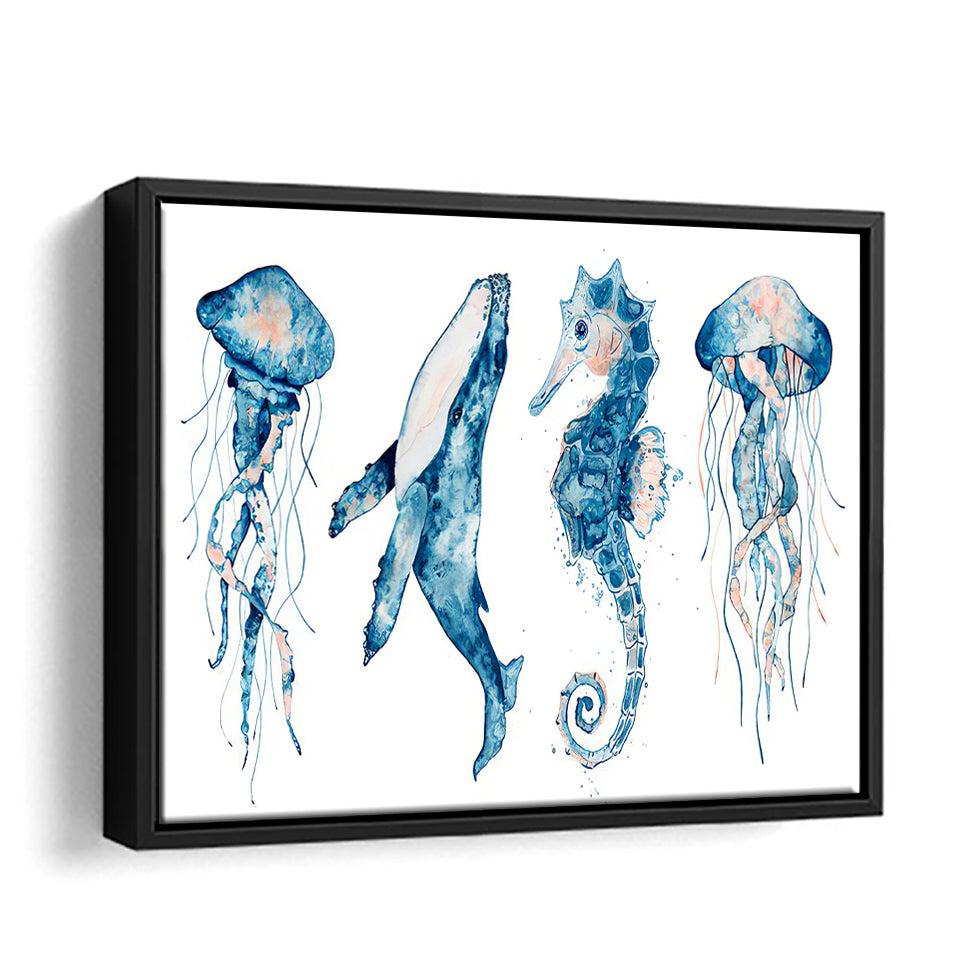 Large Ocean Abstract Canvas Wall Art - Framed Art, Prints For Sale, Painting For Sale, Framed Canvas, Painting Canvas