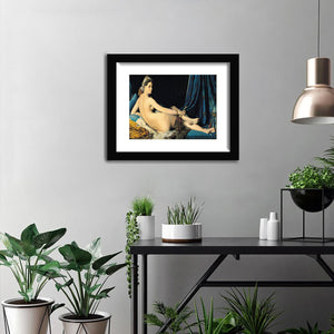 Large Odalisque By Jean Auguste Dominique Ingres-Canvas art,Art Print,Frame art,Plexiglass cover