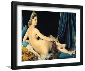 Large Odalisque By Jean Auguste Dominique Ingres-Canvas art,Art Print,Frame art,Plexiglass cover