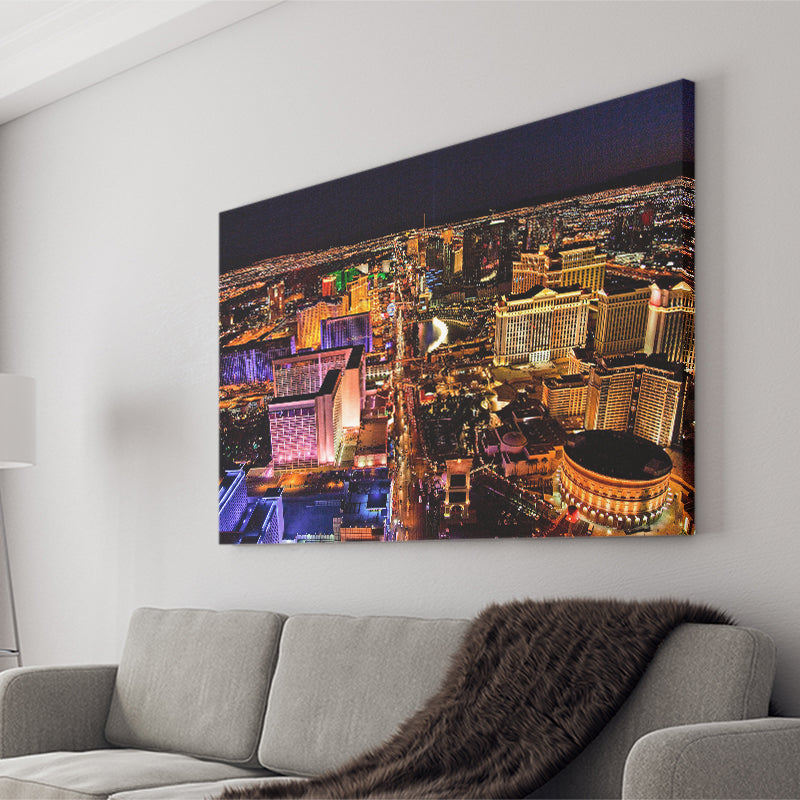 Las Vegas, Las Vegas Skyline Canvas Prints Wall Art Home Decor - Painting Canvas, Ready to hang