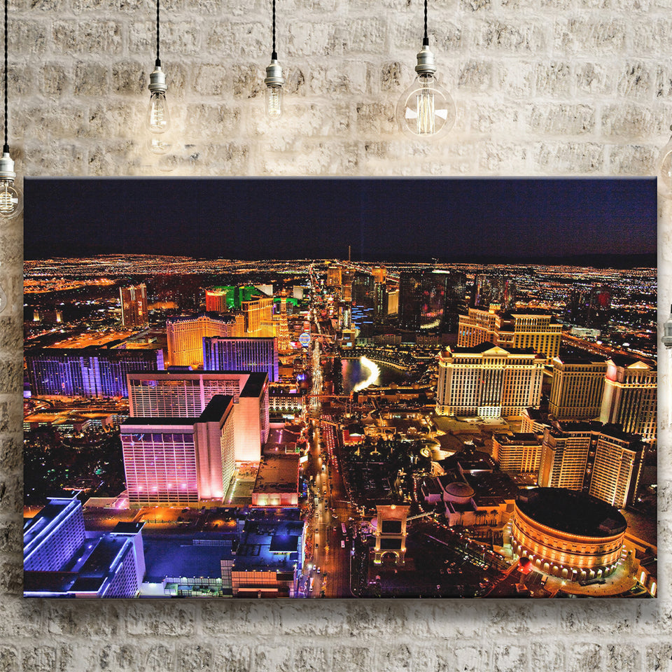 Las Vegas, Las Vegas Skyline Canvas Prints Wall Art Home Decor - Painting Canvas, Ready to hang