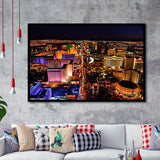 Las Vegas, Las Vegas Skyline Framed Art Prints Wall Art Decor,Black Frame, Ready to hang