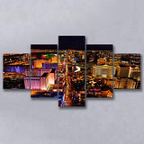 Las Vegas, Las Vegas Skyline Multi Panels,Canvas Prints Wall Art Home Decor