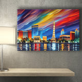 Las Vegas Nevada Skyline Las Vegas Painting Wall Art, Sport Art Prints Fan Gift, Canvas Prints Wall Art Decor