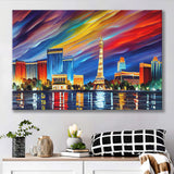 Las Vegas Nevada Skyline Las Vegas Painting Wall Art, Sport Art Prints Fan Gift, Canvas Prints Wall Art Decor