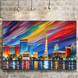 Las Vegas Nevada Skyline Las Vegas Painting Wall Art, Sport Art Prints Fan Gift, Canvas Prints Wall Art Decor