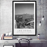 Las Vegas, Usa Black And White Art Framed Art Prints Wall Art Decor, Framed Picture