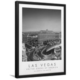 Las Vegas, Usa Black And White Art Framed Art Prints Wall Art Decor, Framed Picture