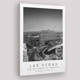 Las Vegas, Usa Black And White Art Canvas Prints Wall Art Home Decor