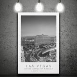 Las Vegas, Usa Black And White Art Canvas Prints Wall Art Home Decor