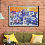 Las Vegas Watercolor Las Vegas Nevada, Sport Prints Fan Gift, Framed Art Prints Wall Art Decor