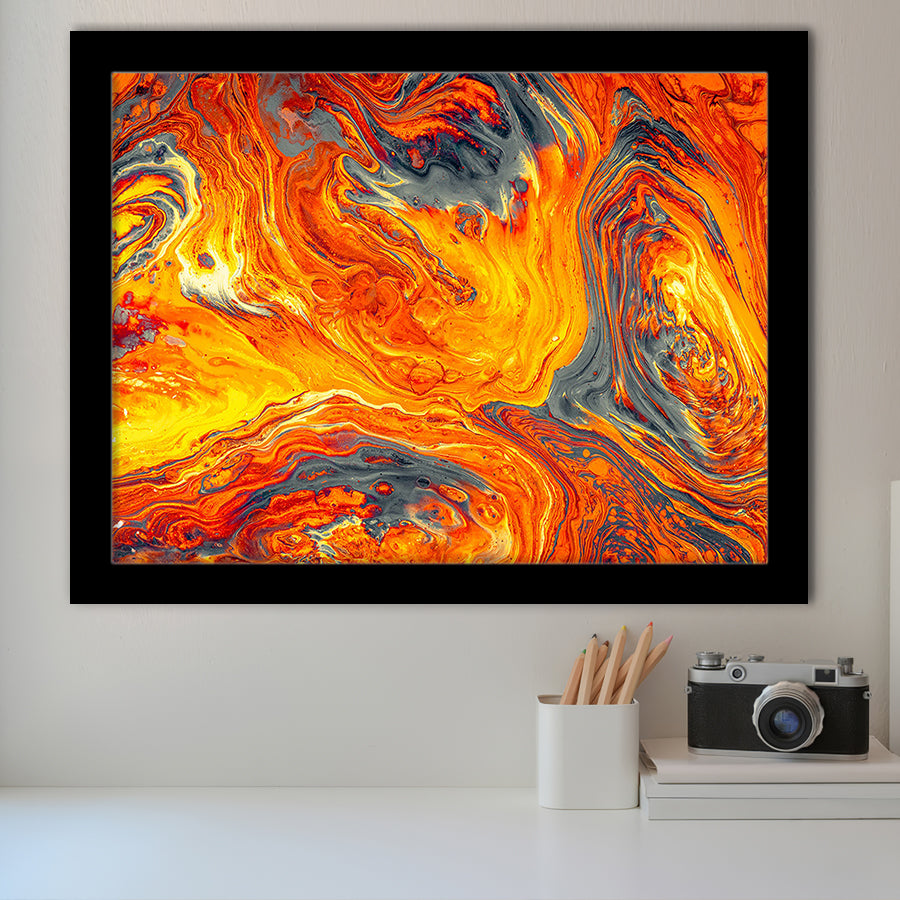 Lava Flow Framed Art Print Wall Decor - Painting Art, Framed Picture, Home Decor