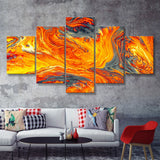 Lava Flow 5 Piece Multi Panels Canvas Prints Wall Art - Painting Canvas,Wall Decor