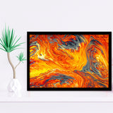 Lava Flow Framed Art Print Wall Decor - Painting Art, Framed Picture, Home Decor