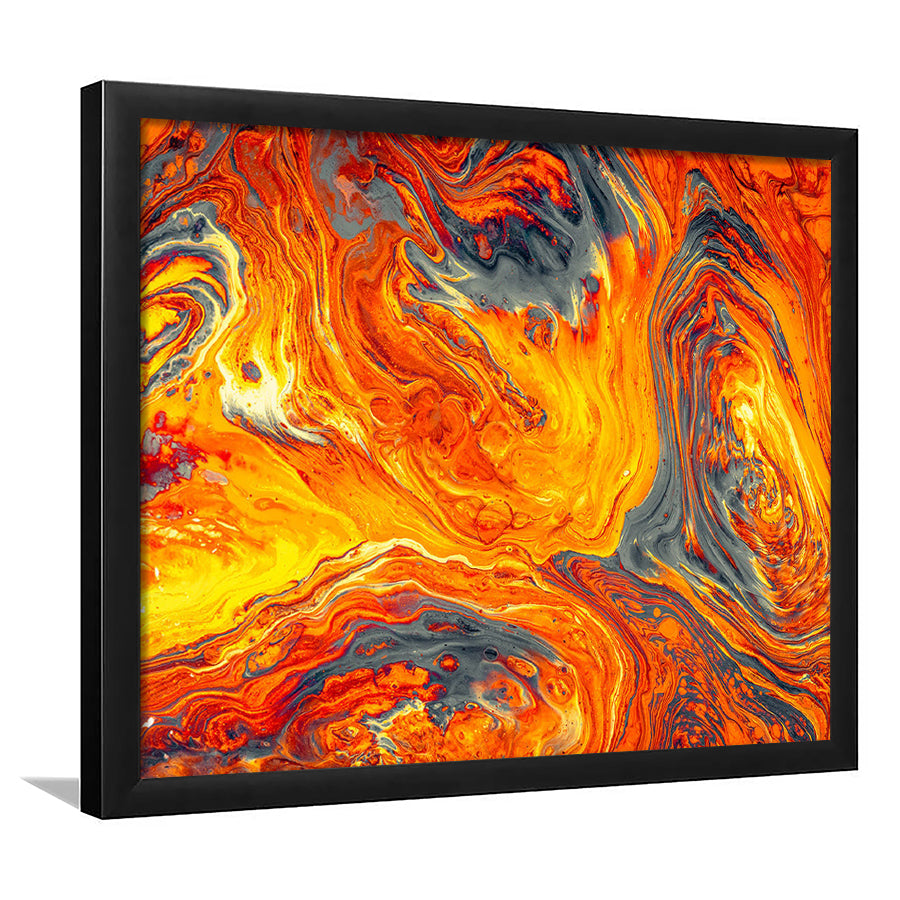 Lava Flow Framed Art Print Wall Decor - Painting Art, Framed Picture, Home Decor